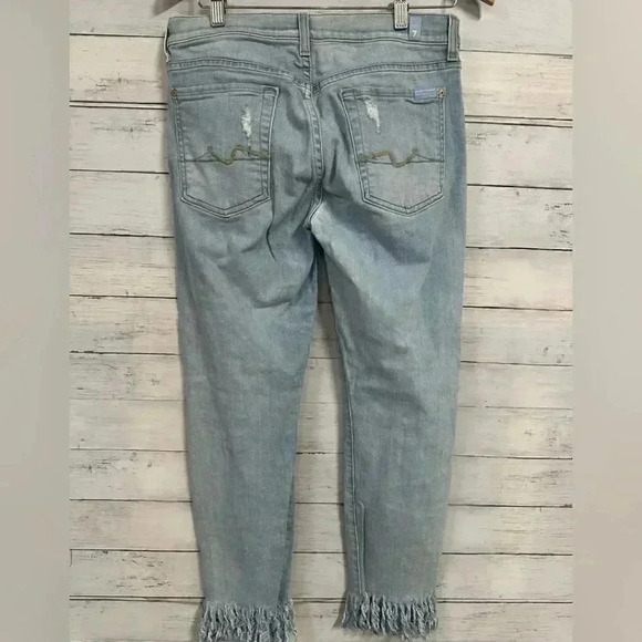 7 for All Mankind Josefina Skinny Boyfriend Jeans Size 27 - Picture 4 of 10